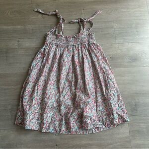 EUC Buru Tie Top Smocked MINI Dress - size S/M